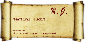 Martini Judit névjegykártya